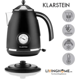 Alternative view of Ấm siêu tốc Klarstein KL-AQUAVITA Black kiểu dáng cổ điển với công suất 2200W