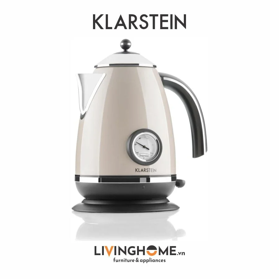 Ấm siêu tốc Klarstein KL-AQUAVITA Chalet thân được làm bằng inox với độ bền chắc cao chống ăn mòn 4 Ấm siêu tốc Klarstein KL-AQUAVITA Chalet thân được làm bằng inox với độ bền chắc cao chống ăn mòn - Ảnh 2