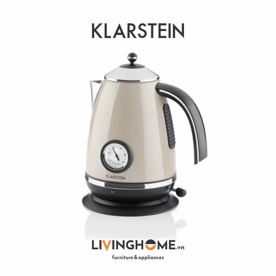 Ấm siêu tốc Klarstein KL-AQUAVITA Chalet thân được làm bằng inox với độ bền chắc cao chống ăn mòn 3 Ấm siêu tốc Klarstein KL-AQUAVITA Chalet thân được làm bằng inox với độ bền chắc cao chống ăn mòn