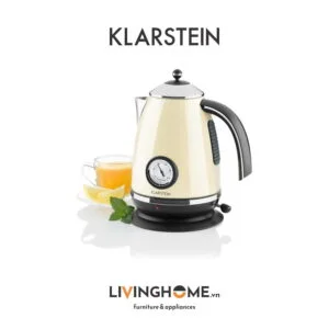 Alternative view of Ấm siêu tốc Klarstein KL-AQUAVITA Cream thân bằng chất liệu thép không gỉ phủ sơn màu kem cao cấp