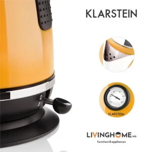 Alternative view of Ấm siêu tốc Klarstein KL-AQUAVITA Orange Chất liệu thép ko gỉ phủ sơn cao cấp bóng đẹp và bền màu
