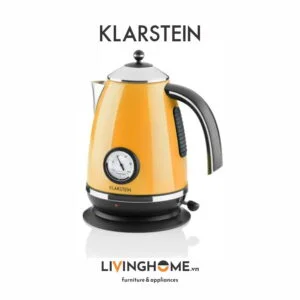 Ấm siêu tốc Klarstein KL-AQUAVITA Orange Chất liệu thép ko gỉ phủ sơn cao cấp bóng đẹp và bền màu