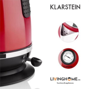 Ấm siêu tốc Klarstein KL-AQUAVITA Red kiểu dáng cổ điển với gam màu đỏ nổi bật sang trọng 9 Ấm siêu tốc Klarstein KL-AQUAVITA Red kiểu dáng cổ điển với gam màu đỏ nổi bật sang trọng