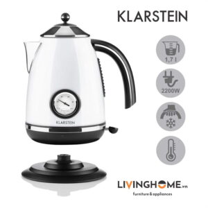 Ấm siêu tốc Klarstein KL-AQUAVITA White thiết kế kiểu dáng cổ điển với gam màu trắng thanh lịch 11 Ấm siêu tốc Klarstein KL-AQUAVITA White thiết kế kiểu dáng cổ điển với gam màu trắng thanh lịch