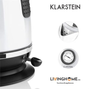 Ấm siêu tốc Klarstein KL-AQUAVITA White thiết kế kiểu dáng cổ điển với gam màu trắng thanh lịch 9 Ấm siêu tốc Klarstein KL-AQUAVITA White thiết kế kiểu dáng cổ điển với gam màu trắng thanh lịch