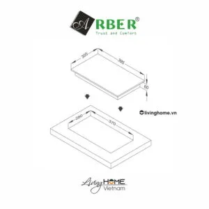 Alternative view of Bếp Điện Đơn Arber AB264 31CM 1 Điện Kính Ceramic