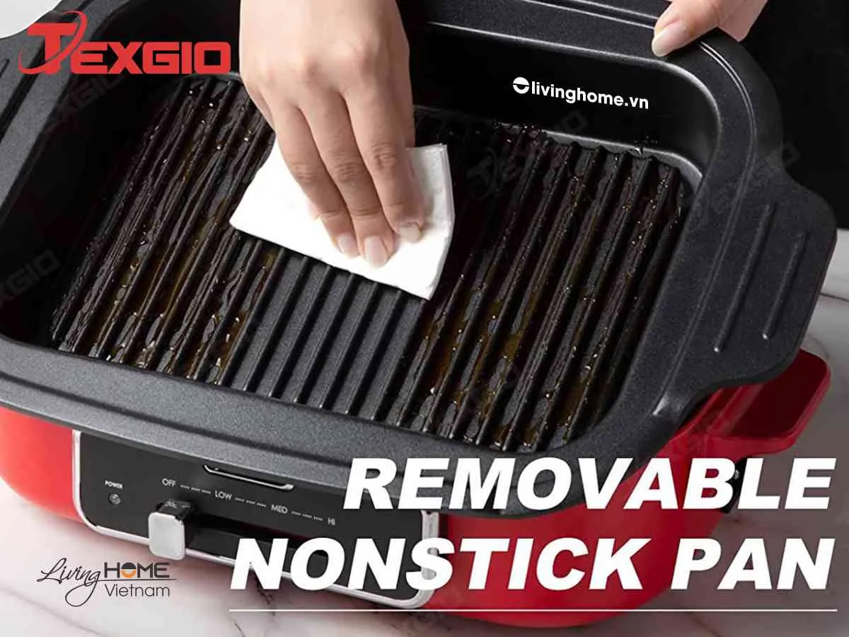 Bếp điện đa năng Texgio TG-GHP4 kiểu dáng Retro dung tích 4 lít 6 Bếp điện đa năng Texgio TG-GHP4 kiểu dáng Retro dung tích 4 lít - Ảnh 4