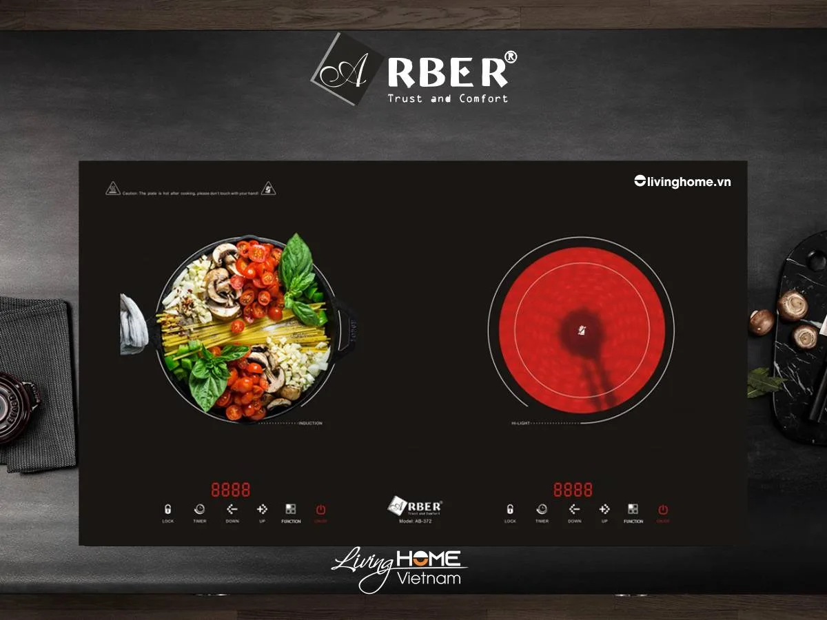 Bếp điện từ Arber AB372 mặt kính Vitroceramic sang trọng 4 Bếp điện từ Arber AB372 mặt kính Vitroceramic sang trọng - Ảnh 2