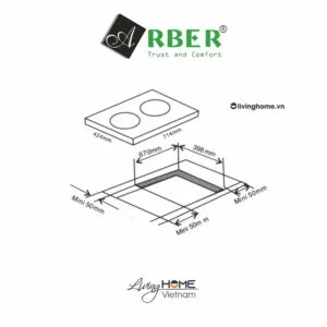 Alternative view of Bếp điện từ Arber AB374S mặt kính Schott Ceran