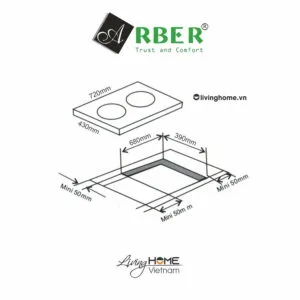 Alternative view of Bếp điện từ Arber AB408B mặt kính Kanger chịu nhiệt