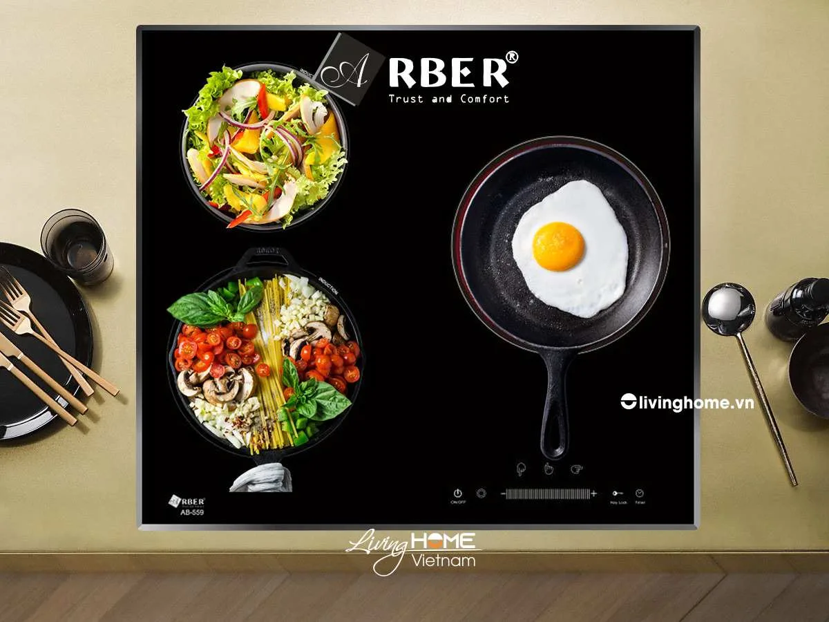 Bếp Điện Từ Arber AB 559 59CM 2 Từ 1 Điện Kính Kanger 4 Bếp Điện Từ Arber AB 559 59CM 2 Từ 1 Điện Kính Kanger - Ảnh 2