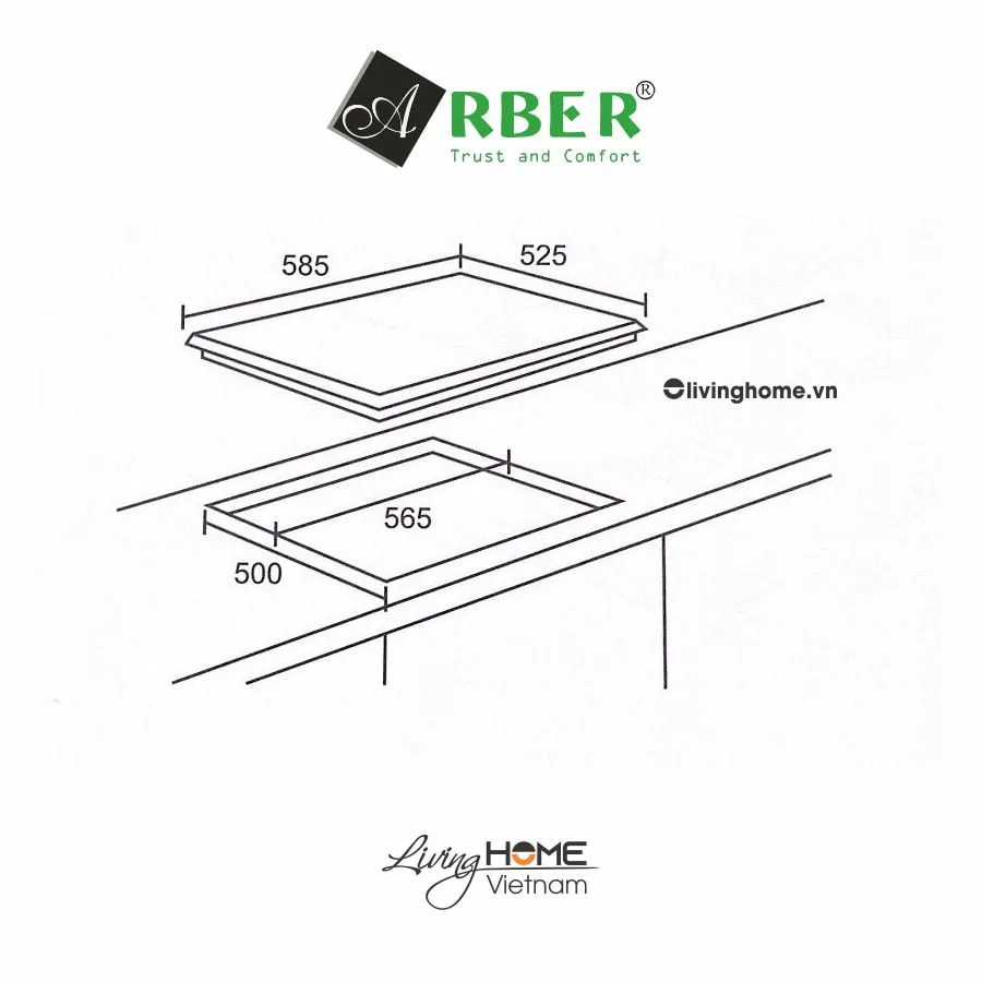 Bếp Điện Từ Arber AB 559 59CM 2 Từ 1 Điện Kính Kanger 5 Bếp Điện Từ Arber AB 559 59CM 2 Từ 1 Điện Kính Kanger - Ảnh 3