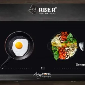 Alternative view of Bếp điện từ Arber AB665 mặt kính Schoot Ceran bo viền nhôm vàng