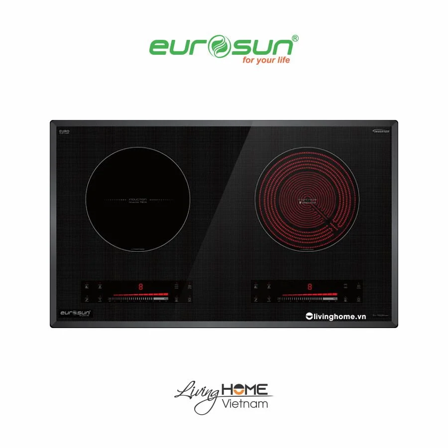 Bếp điện từ Eurosun EU-TE226Max 2 vùng nấu xuất xứ Malaysia
