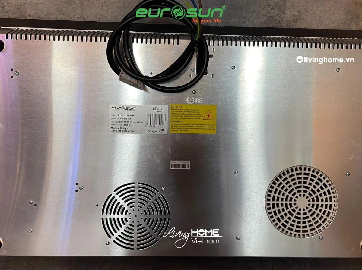 Bếp điện từ Eurosun EU-TE226Max 2 vùng nấu xuất xứ Malaysia - Ảnh 4