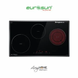 Bếp điện từ Eurosun EU-TE882G 76CM 2 Từ 1 Điện Kính Schott Ceran