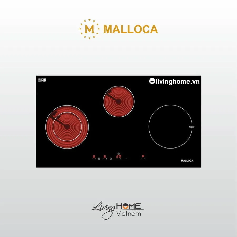 Bếp Điện Từ Malloca MH-03IRA 2 Điện 1 Từ 81cm Chữ Nhật 3 Bếp Điện Từ Malloca MH-03IRA 2 Điện 1 Từ 81cm Chữ Nhật