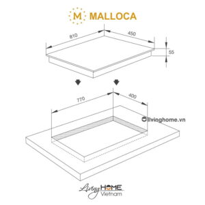 Bếp Điện Từ Malloca MH-03IRB S 2 Từ 1 Điện 81CM Chữ Nhật 7 Bếp Điện Từ Malloca MH-03IRB S 2 Từ 1 Điện 81CM Chữ Nhật