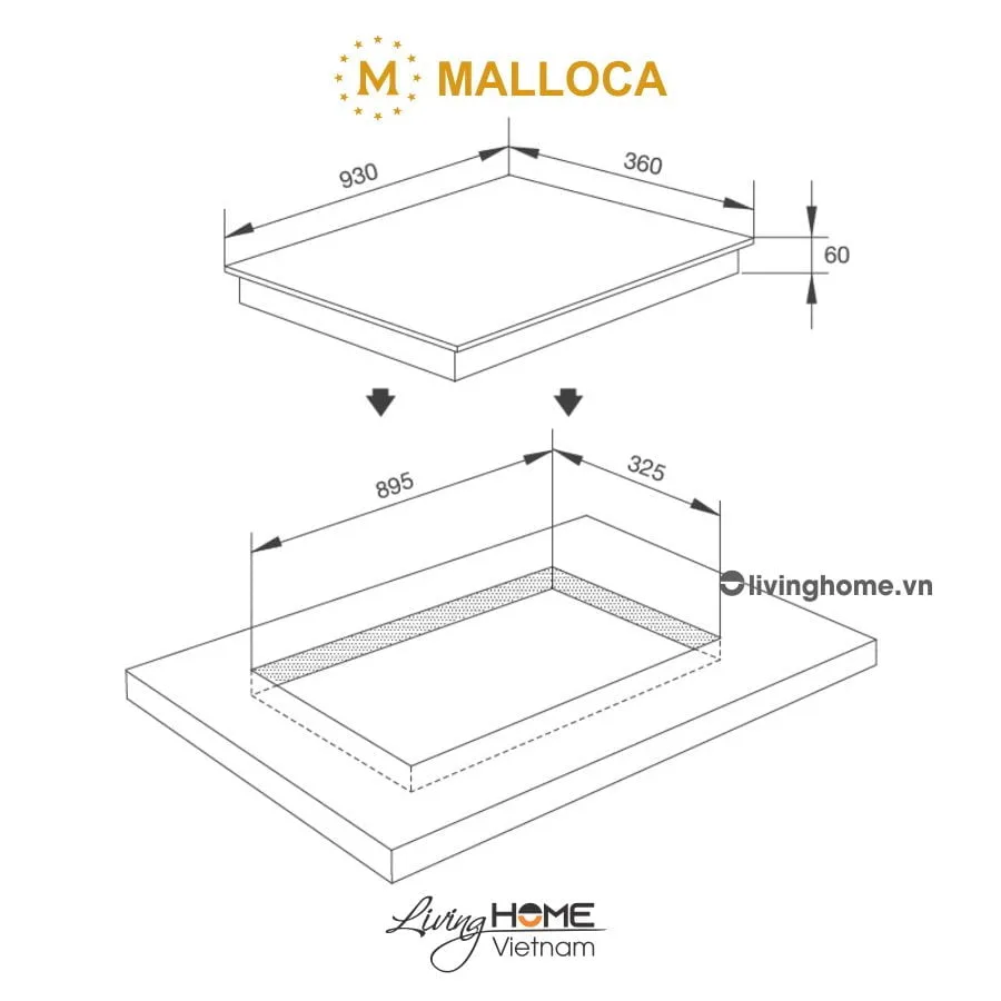 Bếp Điện Từ Malloca MH-04IR S 93CM 4 Từ Kính EuroKera 5 Bếp Điện Từ Malloca MH-04IR S 93CM 4 Từ Kính EuroKera - Ảnh 3