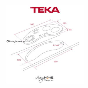 Bếp từ Teka IRC 9430 KS âm 4 vùng nấu thiết kế đẳng cấp, hiện đại