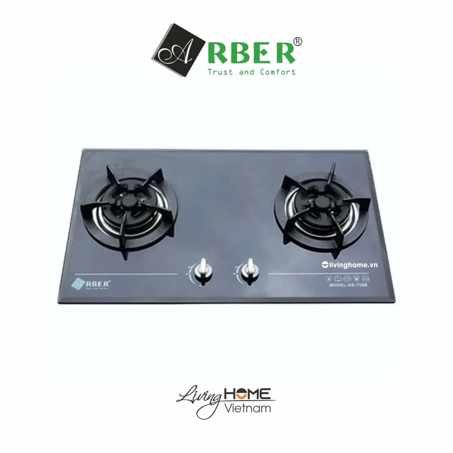 Bếp gas Arber AB730B màu đen chịu lực chịu nhiệt 3 Bếp gas Arber AB730B màu đen chịu lực chịu nhiệt