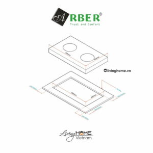 Alternative view of Bếp gas Arber AB733A thiết kế sang trọng