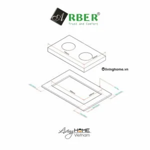 Alternative view of Bếp gas Arber AB733A thiết kế sang trọng