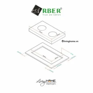Alternative view of Bếp gas Arber AB736A kính cường lực chịu nhiệt