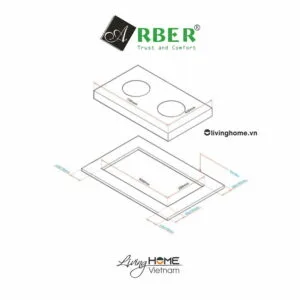 Alternative view of Bếp gas Arber AB766 màu đen sang trọng