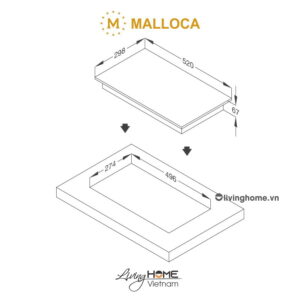 Bếp Điện Malloca MDR 302 30CM 1 Điện Domino Kính Schott Ceran 11 Bếp Điện Malloca MDR 302 30CM 1 Điện Domino Kính Schott Ceran