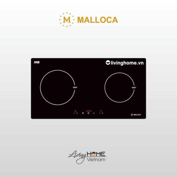 Bếp từ Malloca MH-02I âm 2 từ mặt kính Eurokera