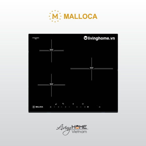 Bếp từ Malloca MH-5903 I âm 3 từ màu đen mặt kính Vitroceramic