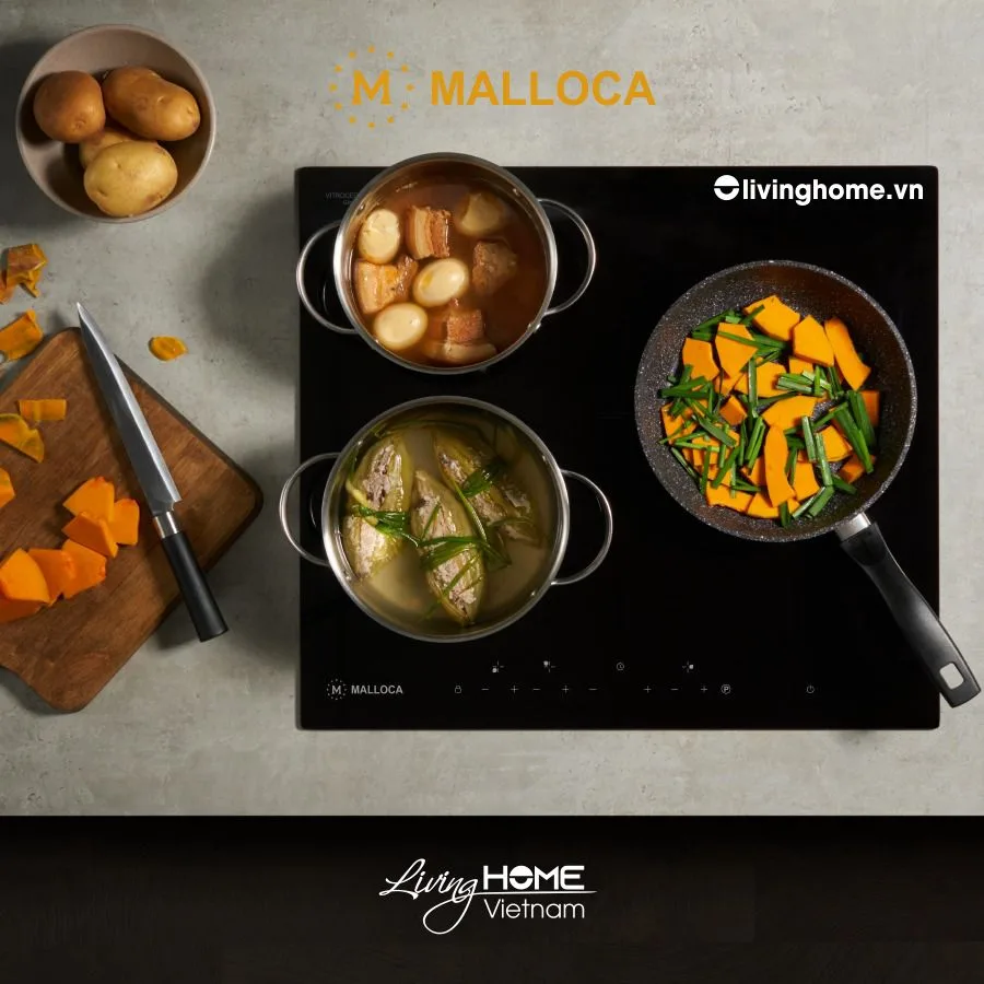 Bếp từ Malloca MH-5903 I âm 3 từ màu đen mặt kính Vitroceramic 7 Bếp từ Malloca MH-5903 I âm 3 từ màu đen mặt kính Vitroceramic - Ảnh 5