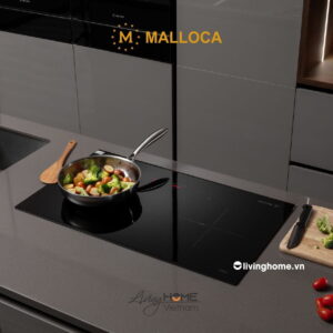 Bếp từ Malloca MI 732 SL âm 2 từ màu đen mặt kính Schottceran 8 Bếp từ Malloca MI 732 SL âm 2 từ màu đen mặt kính Schottceran