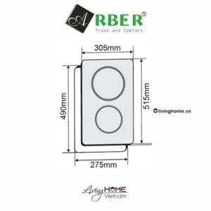 Bếp từ Arber AB001 mặt kính ceramic chịu nhiệt chịu lực 3600W 7 Bếp từ Arber AB001 mặt kính ceramic chịu nhiệt chịu lực 3600W
