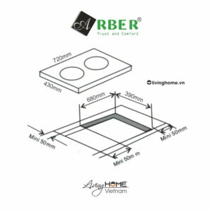 Bếp từ Arber AB2020 mặt kính Kanger