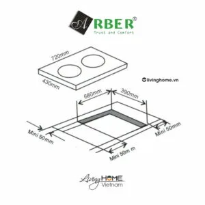 Bếp từ Arber AB2020 mặt kính Kanger