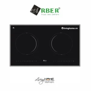Bếp từ Arber AB669 mặt kính Kanger chịu nhiệt bo viền nhôm vàng