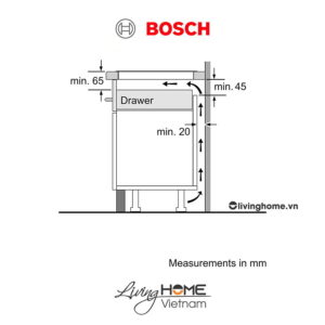 Bếp từ Bosch PID631BB1E - Mặt kính Schott 3 vùng nấu 60cm
