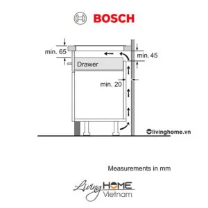 Bếp từ Bosch PID631BB1E - Mặt kính Schott 3 vùng nấu 60cm 13 Bếp từ Bosch PID631BB1E - Mặt kính Schott 3 vùng nấu 60cm