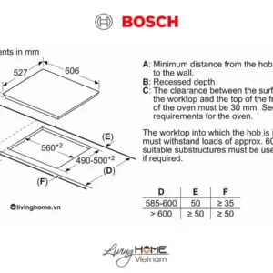 Bếp từ Bosch PID675DC1E - Mặt kính Schott 3 vùng nấu 60cm 16 Bếp từ Bosch PID675DC1E - Mặt kính Schott 3 vùng nấu 60cm
