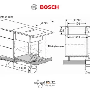 Bếp từ Bosch PVQ731F15E 71CM 4 Từ Kính Schott Ceran 21 Bếp từ Bosch PVQ731F15E 71CM 4 Từ Kính Schott Ceran