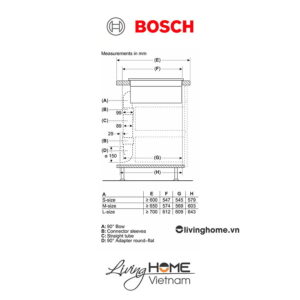 Bếp từ Bosch PVQ731F15E 71CM 4 Từ Kính Schott Ceran