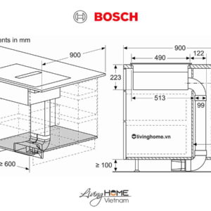 Bếp từ Bosch PXX875D67E 22 Bếp từ Bosch PXX875D67E