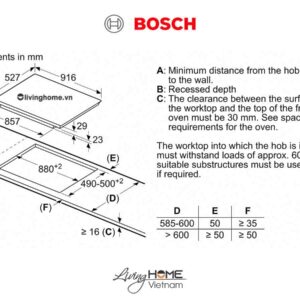 Bếp từ Bosch PXX975DC1E - Mặt kính Schott 5 vùng nấu 90cm 17 Bếp từ Bosch PXX975DC1E - Mặt kính Schott 5 vùng nấu 90cm