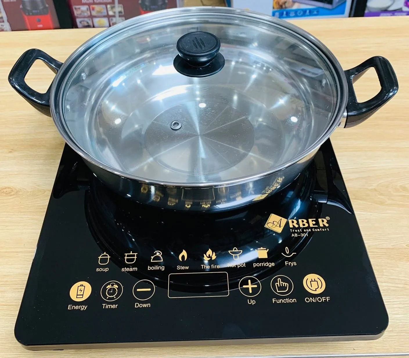 Bếp từ đơn Arber AB301 mặt kính ceramic 2200W 6 Bếp từ đơn Arber AB301 mặt kính ceramic 2200W - Ảnh 4