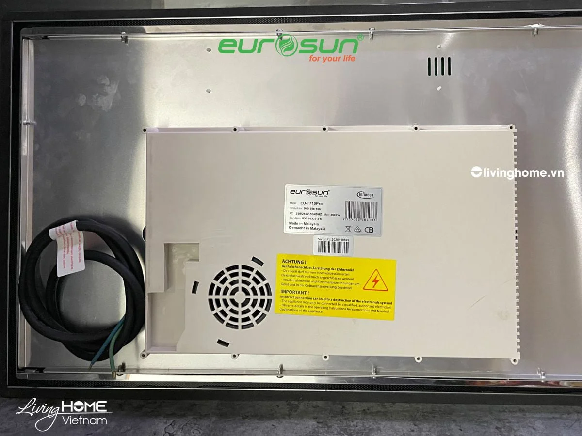 Bếp từ Eurosun EU-T710Pro 2 vùng nấu thiết kế màu bạc hiện đại - Ảnh 4