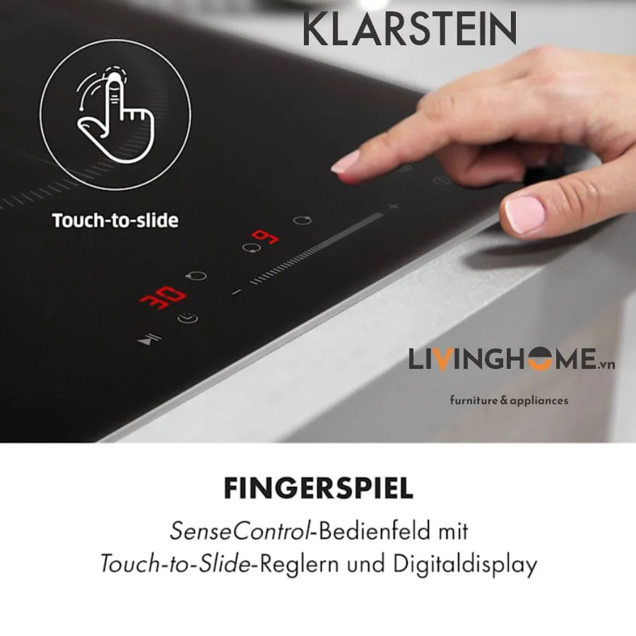 Bếp từ Klarstein KL-DELICATESSA chiều rộng 59cm - 03 vùng nấu 7 Bếp từ Klarstein KL-DELICATESSA chiều rộng 59cm - 03 vùng nấu - Ảnh 5