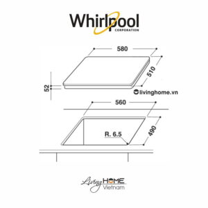 Bếp Từ Whirlpool ACM865/BA, 60CM, 3 Từ, Kính Schott Ceran 9 Bếp Từ Whirlpool ACM865/BA, 60CM, 3 Từ, Kính Schott Ceran