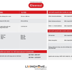 Bình lọc nước cầm tay Cleansui EJ103 nhập khẩu Nhật 9 Bình lọc nước cầm tay Cleansui EJ103 nhập khẩu Nhật